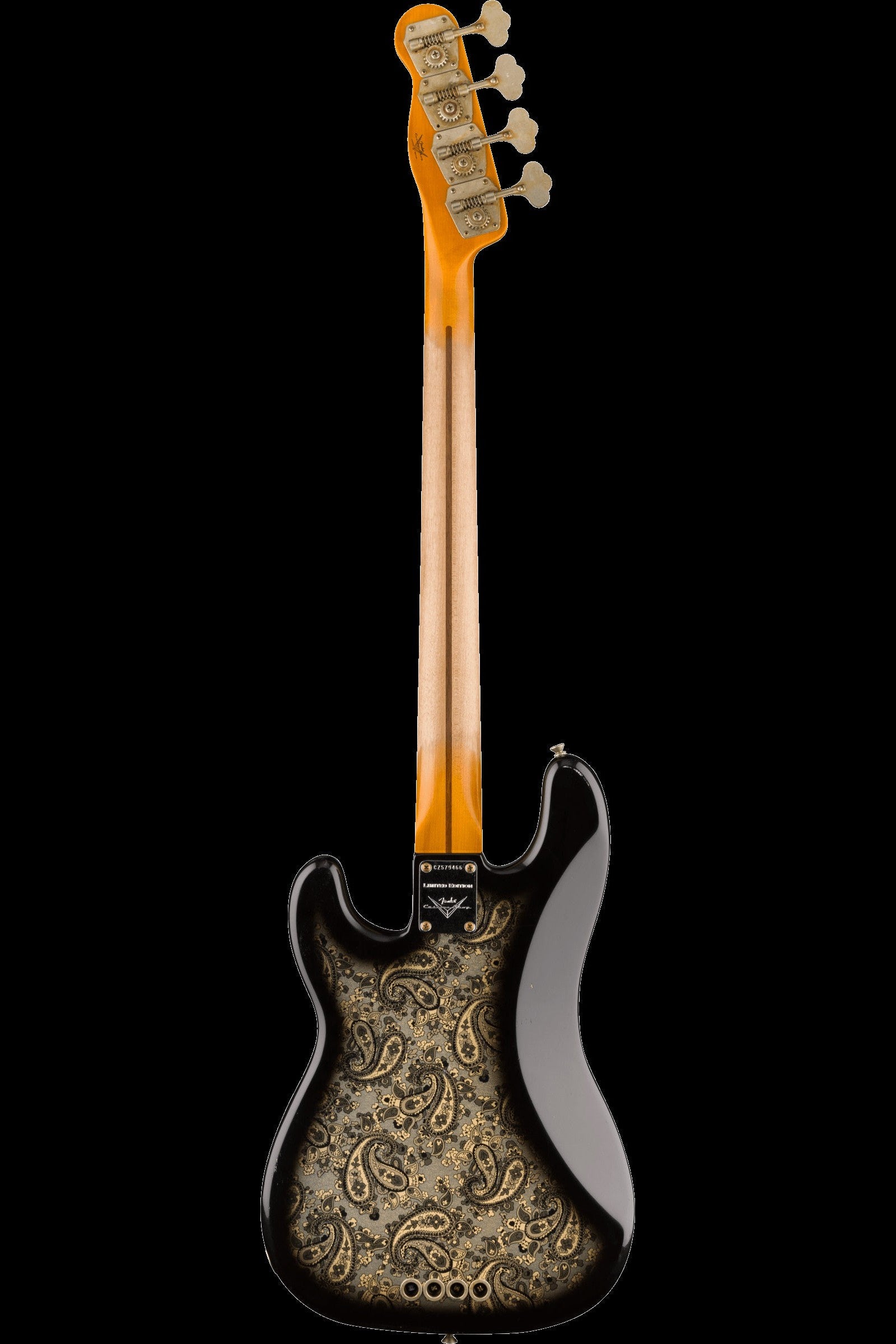 Fender Custom Shop Limited Edition '54 Precision Bass® Journeyman Relic® Black Paisley - Bass Centre Music Store Melbourne