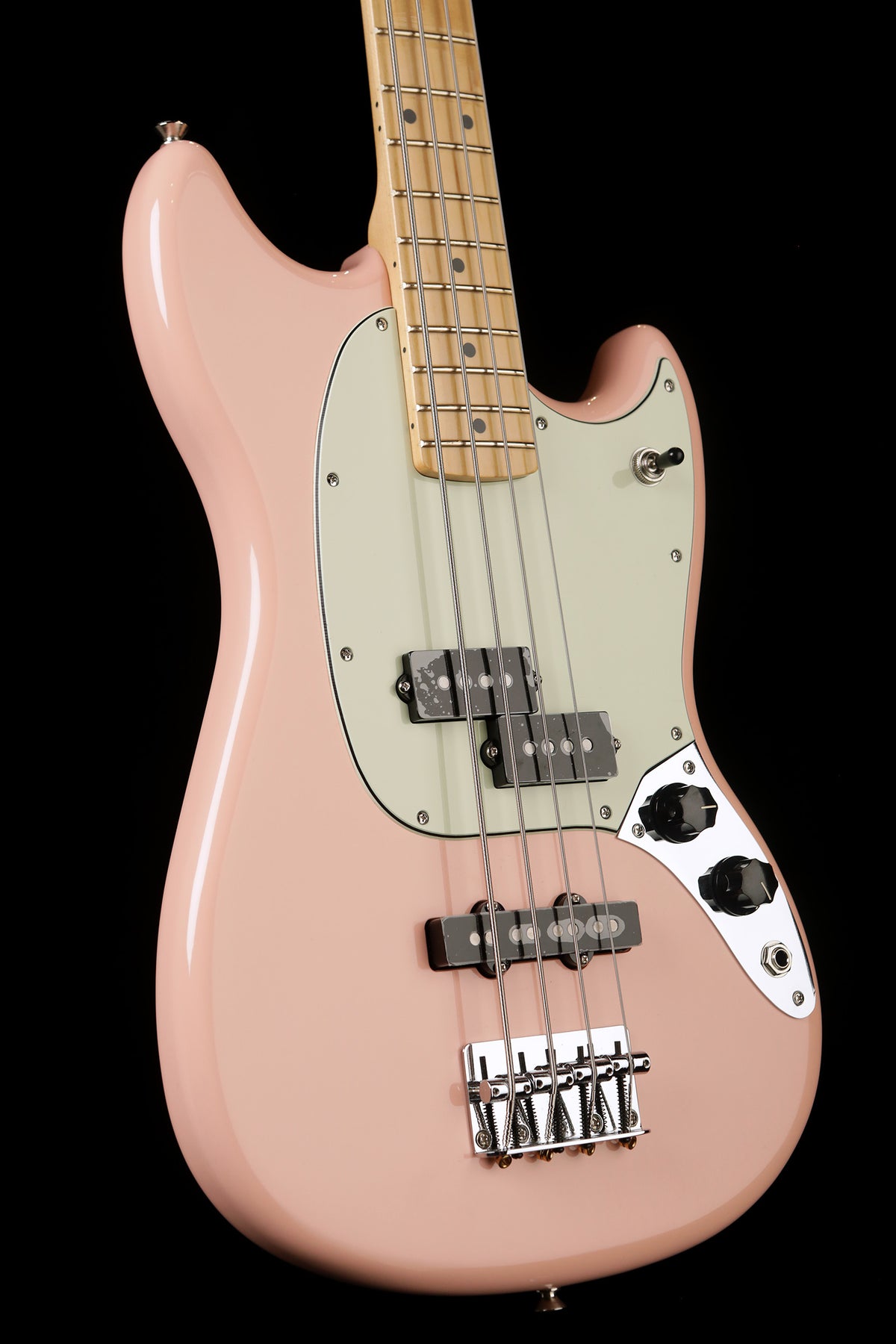 Fender Mustang Pj Limited Edition Shell Pink Bass Centre 7691